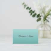 Elegante Aqua Business Card Visitenkarte (Stehend Vorderseite)