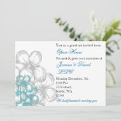 elegante aqua Corporate Party Einladung (Stehend Vorderseite)