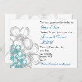 elegante aqua Corporate Party Einladung (Vorne/Hinten)