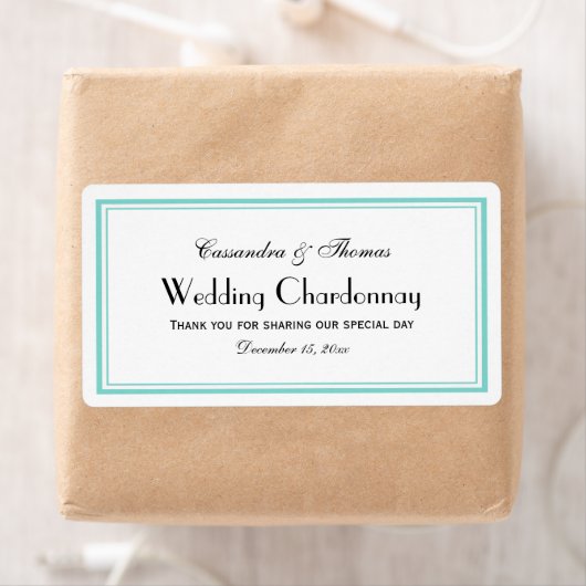 Elegante Aqua Gerahmt H Weinflasche (Insitu)