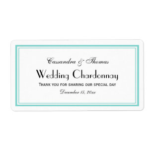 Elegante Aqua Gerahmt H Weinflasche