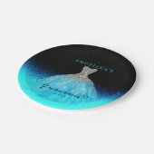 Elegante Aqua Gown Quinceañera Teller (Schrägansicht)