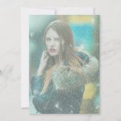 Elegante Aqua Mint Glitzer Tropfen 16 . Geburtstag Einladung (Rückseite)