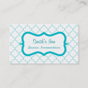Elegante Aqua Pattern Business Card Visitenkarte