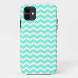 Elegante Aqua Zickzack Streifen Case-Mate iPhone Hülle