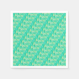 Elegante Aquamarin-Aquarell-Blütenblätter Serviette