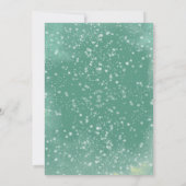 Elegante Aquamarin Bauble Holiday Wedding Save the Date (Rückseite)