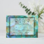 Elegante Aquamarin-blaue Hydrangeas-Blume UAWG RSVP Karte (Stehend Vorderseite)