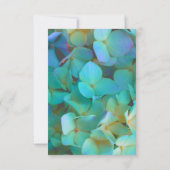 Elegante Aquamarin-blaue Hydrangeas-Blume UAWG RSVP Karte (Rückseite)