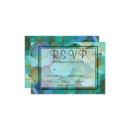 Elegante Aquamarin-blaue Hydrangeas-Blume UAWG RSVP Karte