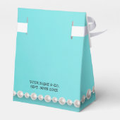 Elegante Aquamarin Blue Chic Tiffany Theme Baby Du Geschenkschachtel (Rückseite)