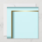 Elegante Aquamarin Blue Gold Weihnachten Party Ein Einladung (Rückseite)