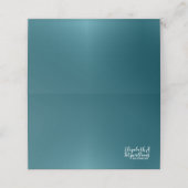 Elegante Aquamarin Blue Platzkarte oder Escort Car (Außenseite Aufgefaltet)