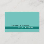 Elegante Aquamarin Classic Moderne, einfach Berufl Visitenkarte (Vorderseite)