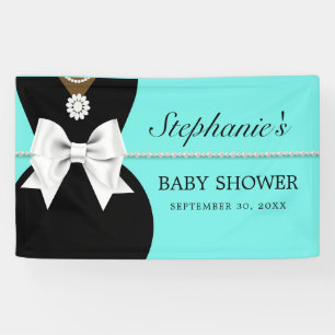 Elegante Aquamarin Glam Ethnic Tiffany Theme Baby Banner