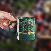 Elegante aquamarin-Gold-Kaffee-Tasse Tasse