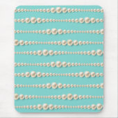Elegante Aquamarin & Perlen Mousepad (Vorne)