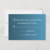 Elegante Aquamarin Wedding RSVP (Rückseite)
