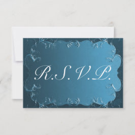 Elegante Aquamarin Wedding RSVP Karte