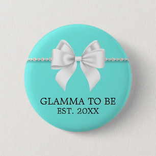 Elegante Aquamarine Aqua Tiffany Grand Glamma Baby Button