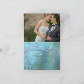 Elegante Aquamarine Blasen Dankeskarte (Innenseite)