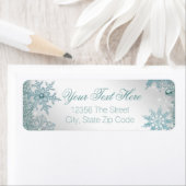 Elegante Aquamarine Blaue Schneeflocke (Insitu)