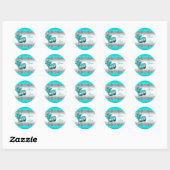 Elegante Aquamarine Blue Masquerade Party Stickers (Blatt)