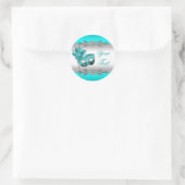 Elegante Aquamarine Blue Masquerade Party Stickers (Tasche)