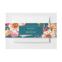 Elegante Aquamarine Boho Chic Floral Wedding