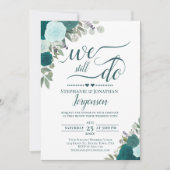 Elegante Aquamarine Boho-Rose, die wir immer noch  Einladung (Vorderseite)