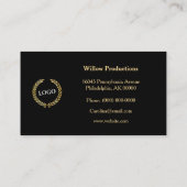 Elegante Aquamarine Burgen von Locarno Visitenkarte (Rückseite)