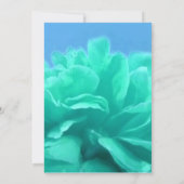 Elegante Aquamarine Einladung (Rückseite)
