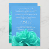 Elegante Aquamarine Einladung (Vorne/Hinten)