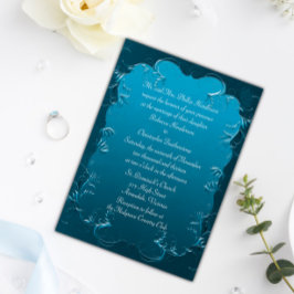 Elegante Aquamarine Einladung zur Hochzeit