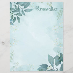 Elegante Aquamarine Foliage Blätter Naturgeschicht