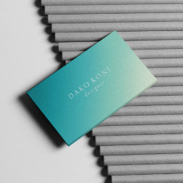 Elegante aquamarine Gradientenkarte Visitenkarte