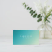 Elegante aquamarine Gradientenkarte Visitenkarte (Stehend Vorderseite)
