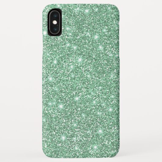 Elegante Aquamarine Grüne Imitat Glamour Glitzer Case-Mate iPhone Hülle (Rückseite)