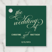 Elegante Aquamarine Hochzeit Geschenkanhänger (Vorderseite)