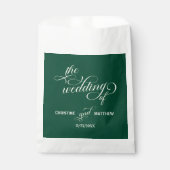 Elegante Aquamarine Hochzeit Geschenktütchen (Vorderseite)