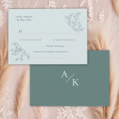 Elegante Aquamarine Hochzeit RSVP Karte