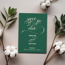 Elegante Aquamarine Hochzeit Save The Date