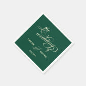 Elegante Aquamarine Hochzeit Serviette (Ecke)