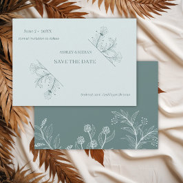 Elegante Aquamarine Hochzeit speichern Sie das Dat Save The Date