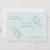 Elegante Aquamarine Hochzeit speichern Sie das Dat Save The Date (Vorderseite)