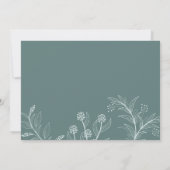 Elegante Aquamarine Hochzeit speichern Sie das Dat Save The Date (Rückseite)