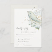 Elegante Aquamarine Hochzeit unter Wasser RSVP Karte (Vorne/Hinten)