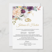 Elegante Aquamarine Hochzeitsfeier Einladung (Vorderseite)