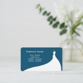 Elegante Aquamarine Hochzeitskarte Visitenkarte (Stehend Vorderseite)