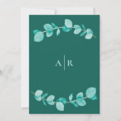 Elegante Aquamarine Landschaft Wasserfarben Modern Einladung (Rückseite)